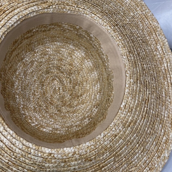 Bioworld Straw Sun Hat Wide Brim Multicolor Decorative Ribbon Trim NWT - Picture 6 of 6